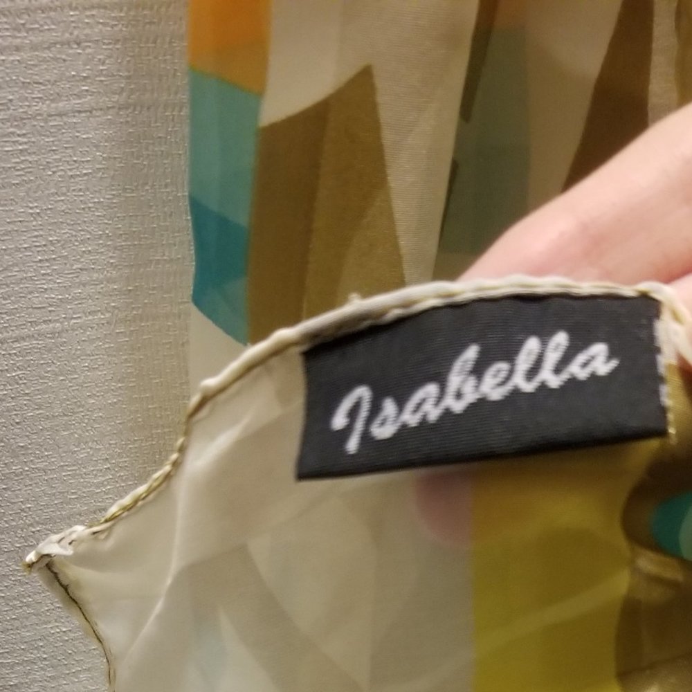 2 earth-tone polyester scarves- a Symphony and an Isabella - Picture 6 of 13